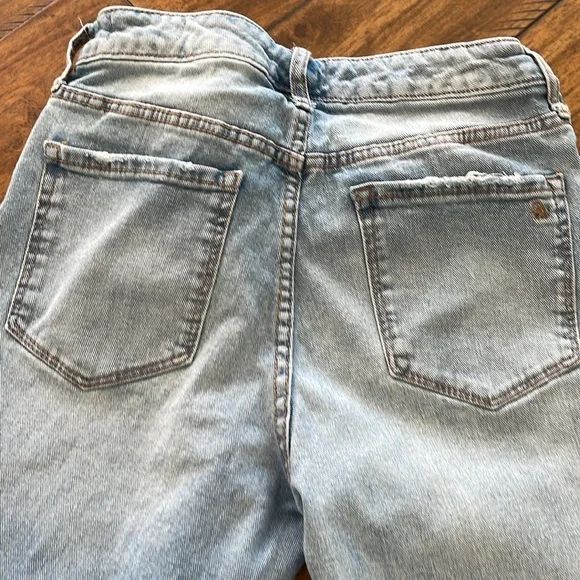 Jessica Simpson light wash blue denim jeans button fly flirt straight boot sz 27 - Picture 10 of 15